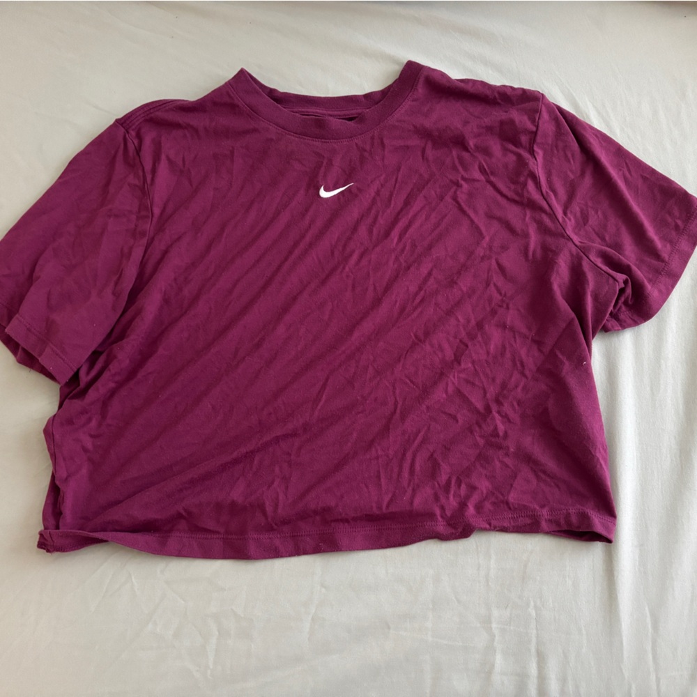 Nike Burgundy Tee with Logo